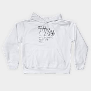 Stickman / Head, shoulders, knees and toes... Kids Hoodie